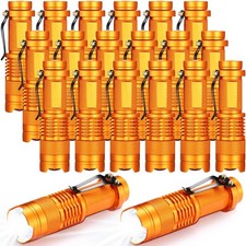 20 Pieces LED Flashlight Mini 3 Mode Tactical Torch Small Water Resistant Poc...