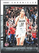 Caitlin Clark Basketball Card 2025 Panini Chronicled #50 Indiana Fever