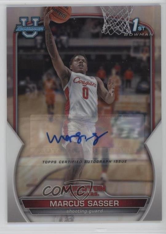 2022-23 Bowman U Chrome Prospect Refractor 161/499 Marcus Sasser #93 Auto 0y6g