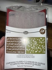 Sizzix 657139 Holly swirls Sheet Music set 2 embossing folders