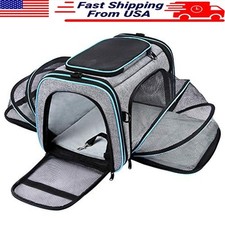 Airline Approved Pet Carrier Expandable Soft Sided Travel Carrier Cats Dogs New