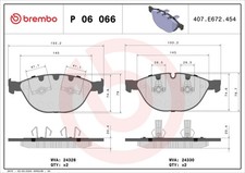 BREMBO P 06 066 Bremsbelagsatz, Scheibenbremse für BMW,JAGUAR