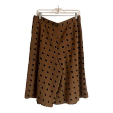 Giorgio Armani Vtg Wool Culottes Diamond Print Wide Leg Shorts IT 48 / Waist 30