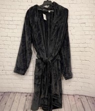 L.L. Bean Robe Mens XL Darkest Gray Wicked Plush Belted Sleepwear NEW 120