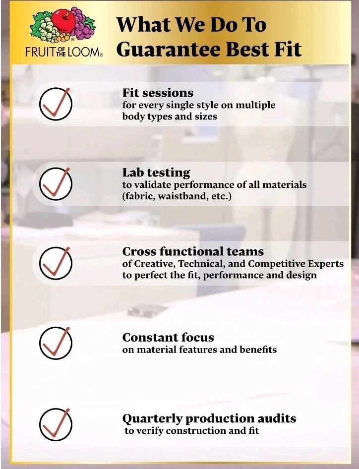 TALLA 11 Fruit of the Loom HI-CUTS CALZONCILLOS TRANSPIRABLES COMBO DE DOS 5PKS pétalos lila Foto 4 de 4