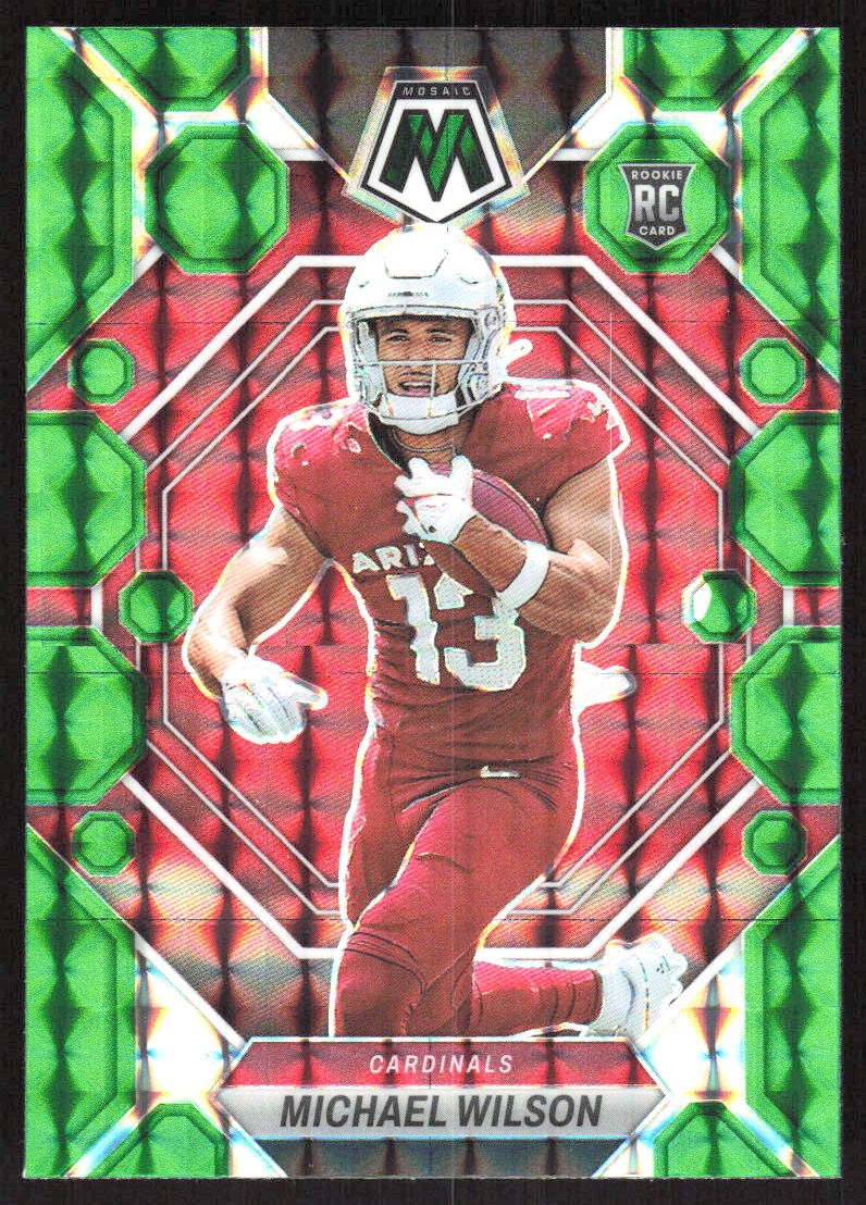 1639J 2023 Panini Mosaic #350 Michael Wilson Green Mosaic