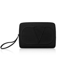 Valentino Beauty Black Travel Pouch  Wristlet Toiletry/Cosmetic Bag NEW 