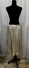 Maeve/Anthropologie Metallic Pleated Maxi Skirt Women  s Size 10P Metallic Gold
