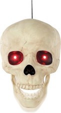 Realistic Animated Skull with Flashing Red Eyes - Perfect for Halloween Scenes