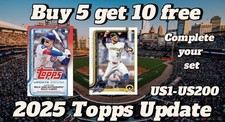 2025 Topps Update Series Baseball BASE Singles #US1-US200- Complete A Set
