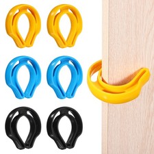 6 PCS Door Pinch Guard,Door Slam Stopper Finger Slam Preventer,Yellow Black Blue