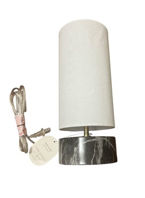 Pc Of Threshold Table Lamps Faux Marble with On/Off Cord Switch 40W Max 