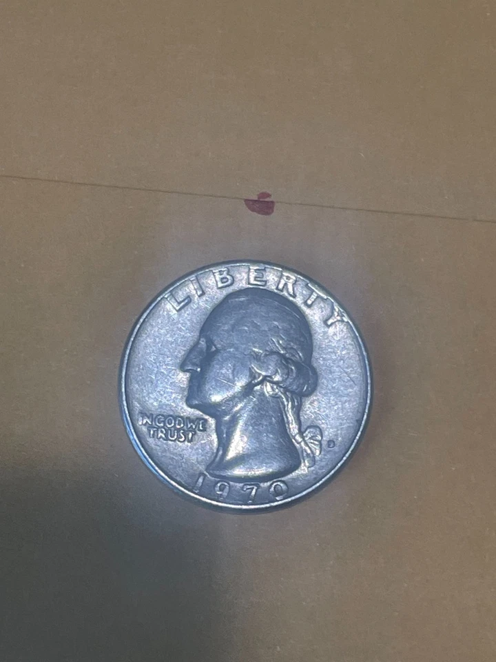 1970 US Copper quarter D Mint mark error coin Liberty Letters on the Rim - Image 2 of 4