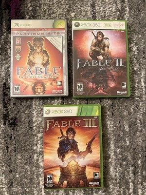 Fable The Lost Chapters, Fable II, & Fable III Lot Xbox & Xbox 360 Complete!