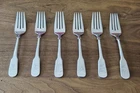 6 International Sterling Silver 1810 Salad Forks Monogrammed