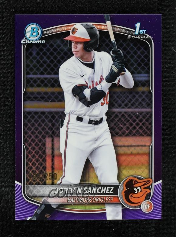 2025 Bowman Chrome Prospects Purple Refractor /250 Jordan Sanchez #BCP-208 03cc