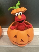 Sesame Street Elmo Halloween Jack-O'-Lantern Pumpkin Freestanding Figurine