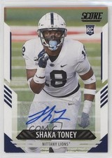 2021 Score Rookies Signatures Shaka Toney #396 Auto 6o3