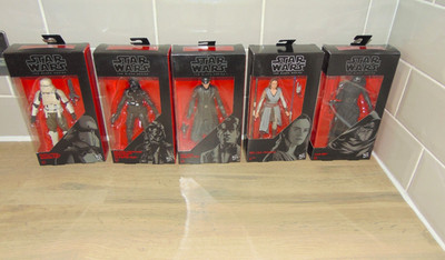 Star Wars Black Series Kylo Ren, Tie Fighter Pilot, Hovertank, General Hux, Rey