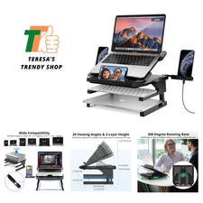 Lightweight Two-Layer Laptop Stand - 20 Adjustable Angles for Optimal Comfort