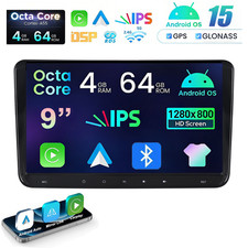 4+64G Android 15 Autoradio CarPlay Navi für VW Golf 5 6 Touran Tiguan Passat EOS