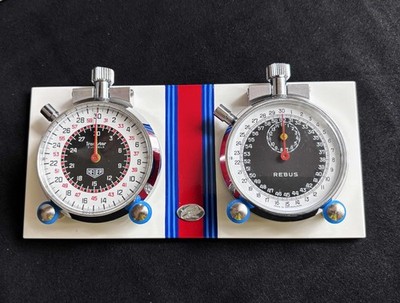 ClassiKnau Stoppuhren SET Oldtimer Rallye MA EDITION mit HEUER / REBUS Timer