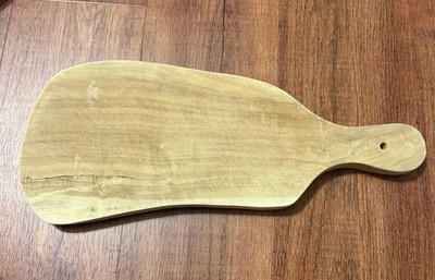 Vintage Wooden Handled Cutting Board Hang Hole Country Kitchen 15  L
