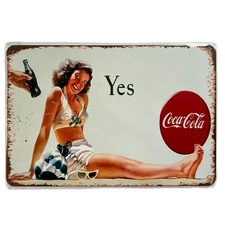 Yes Coca-Cola 8 x 12 Novelty Metal Sign Shrink-wrapped New!
