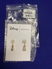 2025 Baublebar Disney Christmas Mickey Snowman Dangle Earrings New