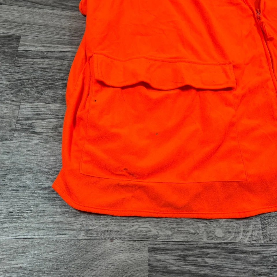 DEER CAMP Full Zip Up Pockets Sleeveless Orange Hunting Vest Men's 3X Plus Size - Image 4 of 4