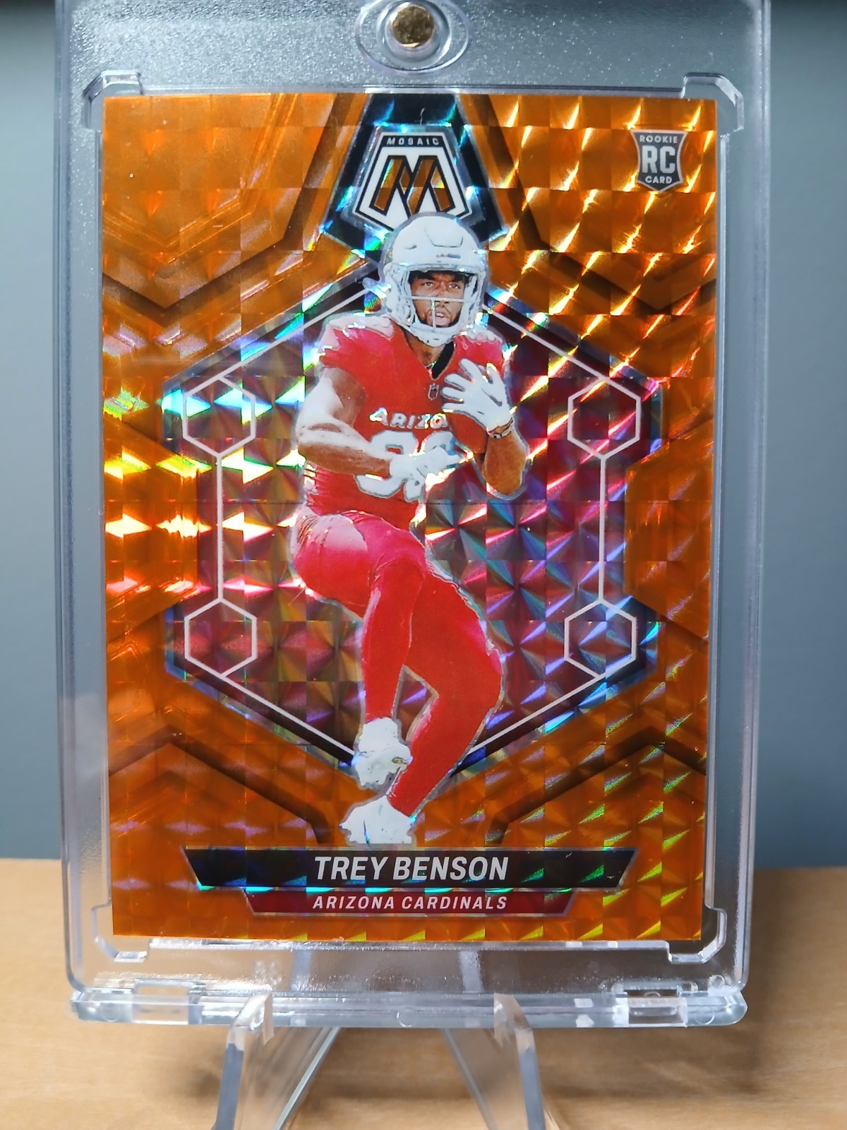 Trey Benson RC /199!! 2024 Panini Mosaic #277 Orange Mosaic Prizm
