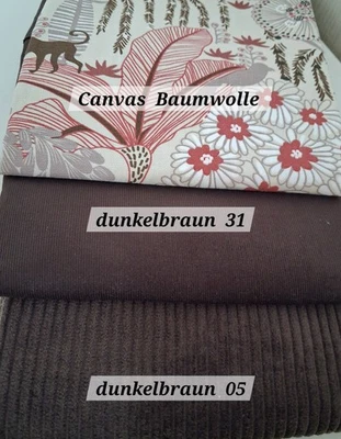 Öko-Tex Breitcord vorgewaschen, Canvas-Baumwolle 50 x 140/150 cm - Bild 1 von 2