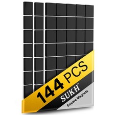 144Pcs Square Magnets Magnetic Tape Strip - Magnet Sheets with Adhesive Backin 