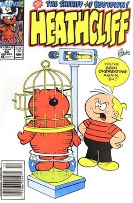 Heathcliff #40 (Newsstand) FN; Marvel | All Ages Cat Scale - w/Bag+Board