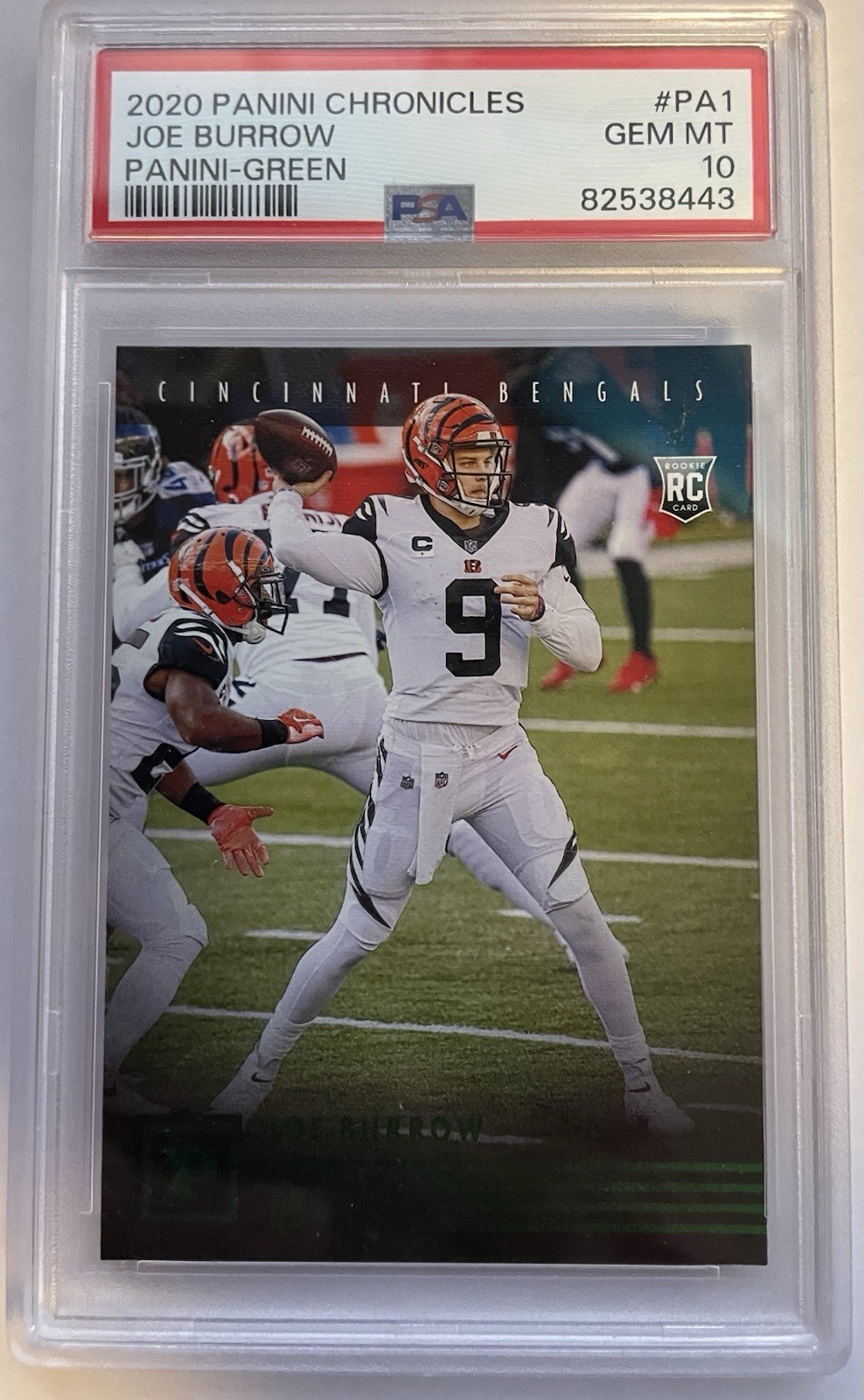 Joe Burrow Panini Chronicles Panini #PA1 Green