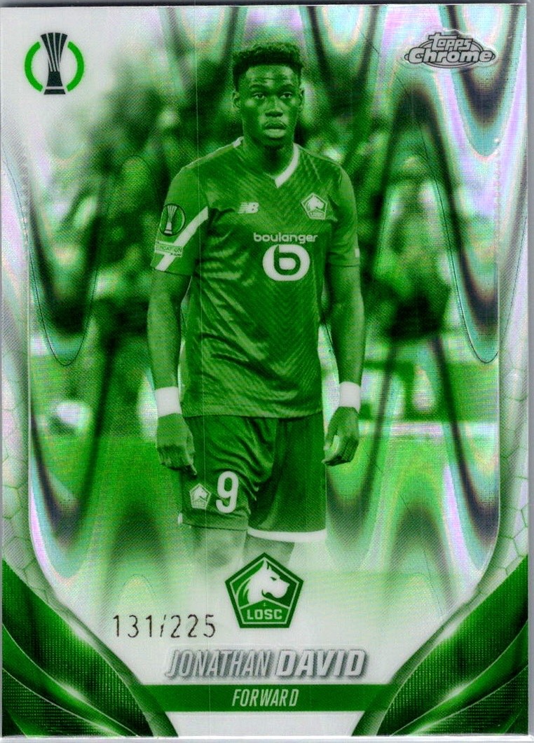 2023-24 Topps Chrome UEFA UCC Night Raywave Refractor /225 #117 Jonathan David