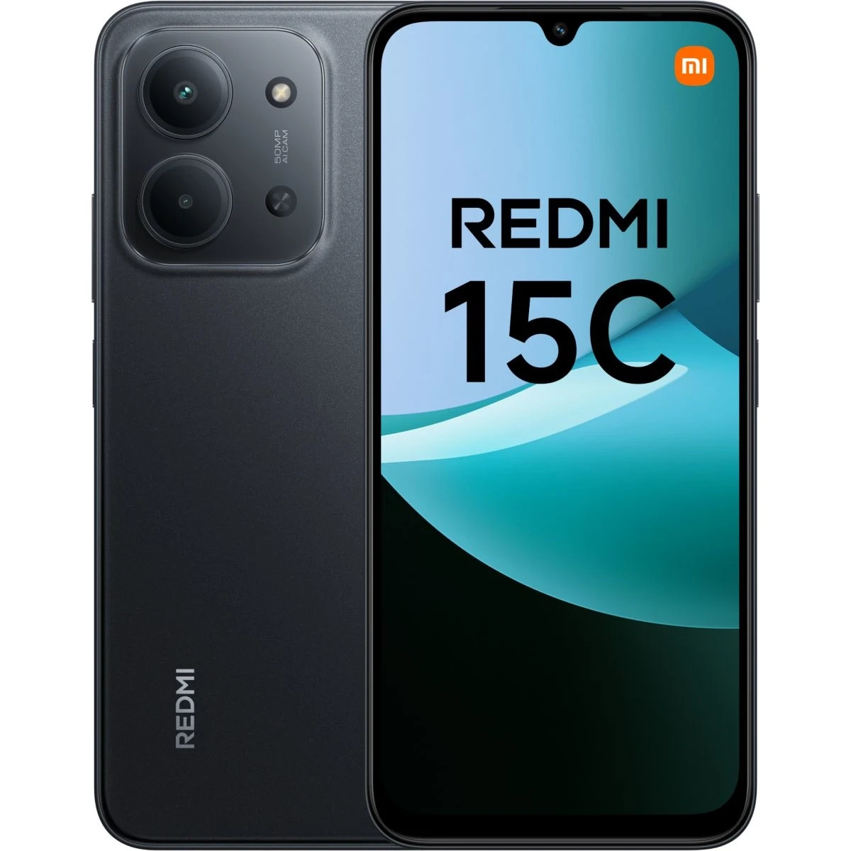 Smartphone Redmi 15C Noir avec 256 Go et HyperOS pour une fluidité 4G au quotidien