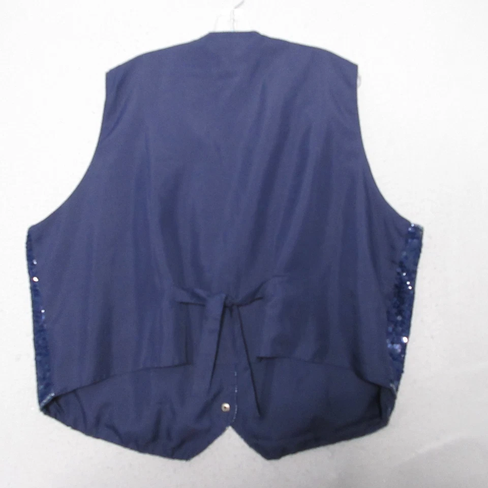 Vintage Quacker Factory Vest 2X Sequin Holiday Snowman Ugly Christmas Teacher - Image 2 of 4