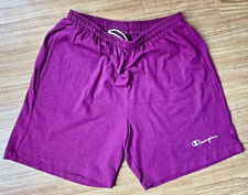 Vintage 90s Champion Drawstring Sweat Shorts Pockets Purple Magenta Sz XL EUC