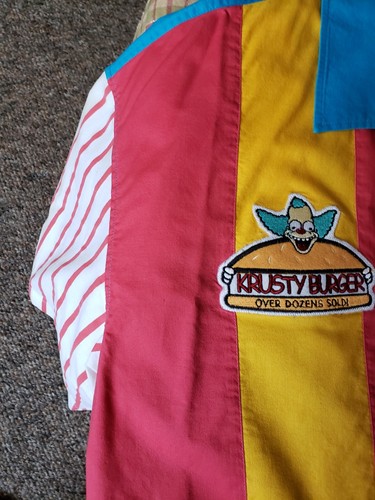 RARE!!! Krusty the Clown fast food uniform shirt XL new - Picture 2 of 6
