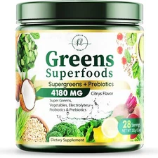 Organic Greens Blend - Super Greens Powder for Energy & Digestive Health