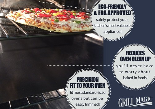 3 Pack Nonstick Heavy Duty Oven Liners Set For Bottom Of Electric Oven By Thick - Picture 7 of 9