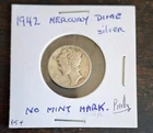 1942 P Mercury head dime silver 10 cent coin nice detail US