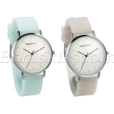Women's Simple Charm Jelly Color Silicone Band Quartz Analog Wrist Watch Watches