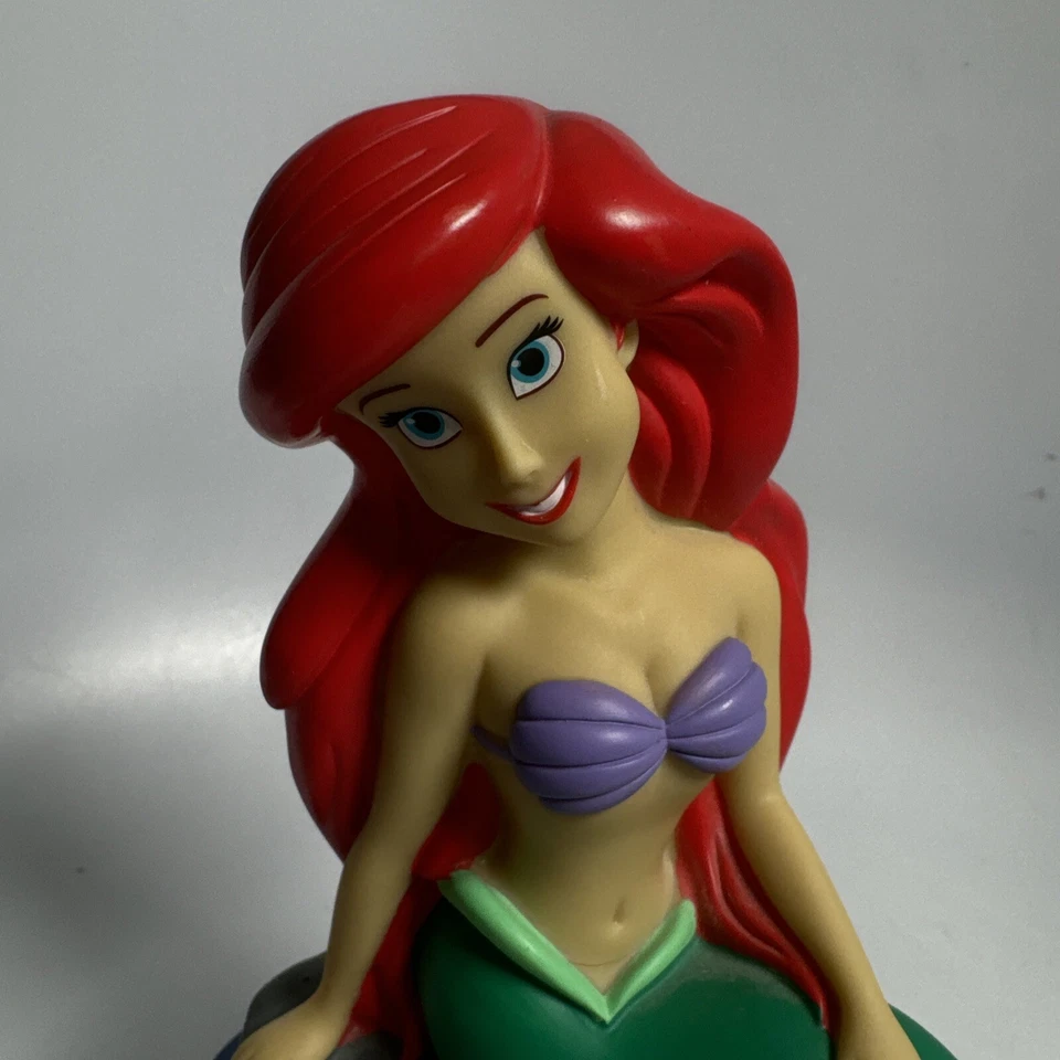 Disney 9" Ariel Sirena Princesa Estatuilla Alcancía con Tapón #75269 Fabricante Original Limpio Foto 2 de 4