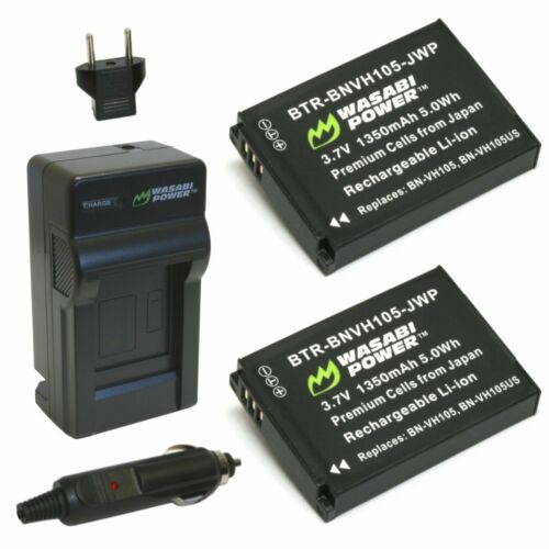 Wasabi Power Battery (2-Pack) and Charger for JVC BN-VH105 - Picture 1 of 1