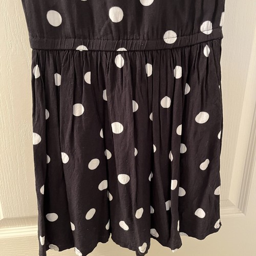 H&M Black with White Polka Dots Dress Pockets Girls Size 5-6 years - Picture 13 of 13
