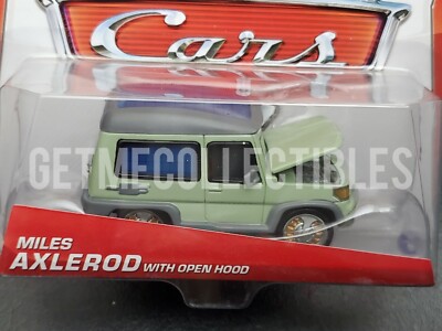 DISNEY PIXAR CARS MILES AXLEROD WITH OPEN HOOD PALACE CHAOS 2013