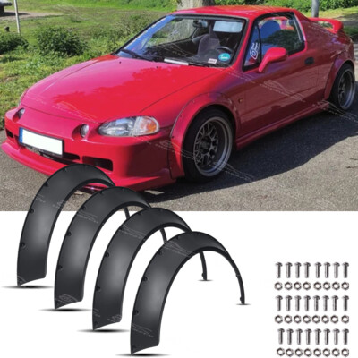 For Honda Civic Del Sol 3'' Fender Flares Extra Wide Body Wheel Arches Mudguards