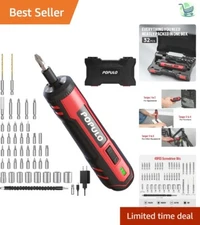 Ultimate Electric Screwdriver Set: 32 Bits, 8 Sockets & Rechargeable Flex Shaft